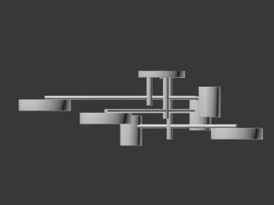 Technum Led Short Lampatron Gold Black 3D model