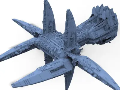 Wraith Interceptor ship 2 3D model
