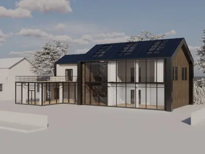 Modern Scandinavian house 3D model purchase