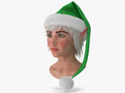  Christmas Elf Female Head 6 