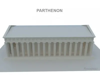 Parthenon greek temple 3D model