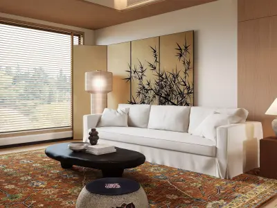 Interior scene living room  3D model