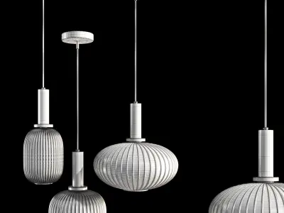 Pendant lamp IRIS C Low-poly 3D model