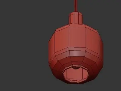 A M P three glass pendant lights hanging 3D model