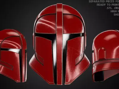The Mandalorian Imperial Praetorian Guard Helmet for Cosplay 3D print model