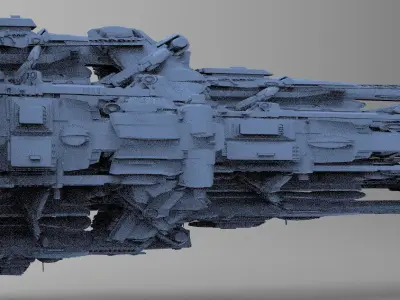 Advanced Ancient Civilization Ship architecture 13 3D model