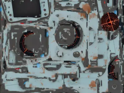 Retro Signal Detector 3D Model SciFi Locator Prop Low-poly 3D model