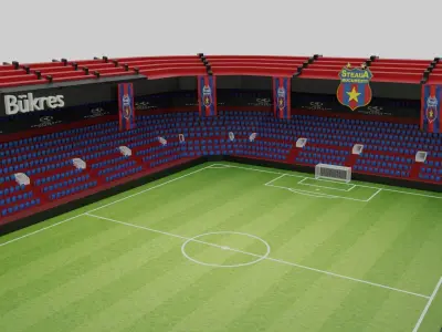 Steaua Bukres Football Stadium 3D model