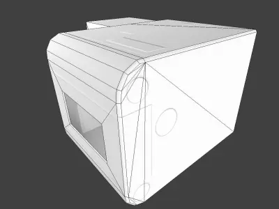 Futuristic Living Module Low Poly Model Low-poly 3D model