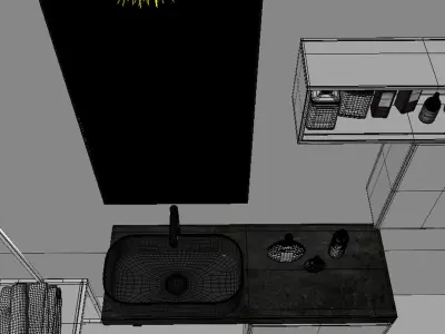 Bathroom furniture set Arcom eGo 3 3D model