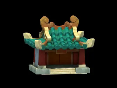 Cartoon Orientalure architect 3D model