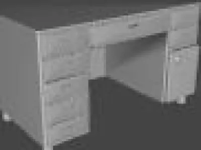 Office Desk Rigged 3D model
