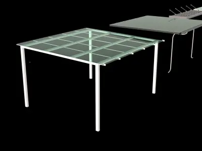 3d model Louver Hanger Rod Canopy carport 3D model