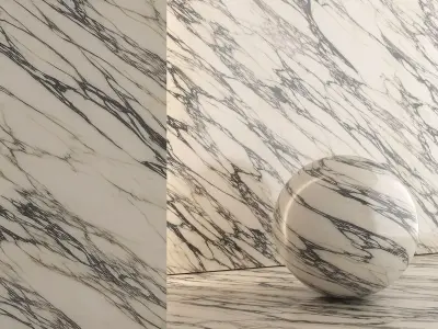 Marble Material and Porcelain Stoneware Tiles - Set 11 Texture