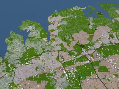 Nassau County of USA Low-poly 3D model