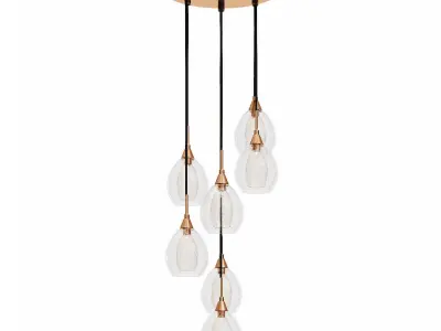 Light Ceiling Fitting Copper 3D model
