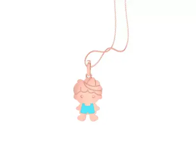 Kids Pendants 3dm STL OBJ FBX Renders Details 3D print model 22