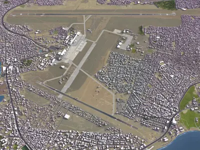 Dakar - Airport - DKR Low-poly 3D model