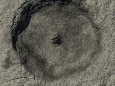 Lunar crater 3D model