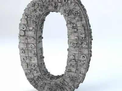 Sci Fi Shapes The Numbers 3D model