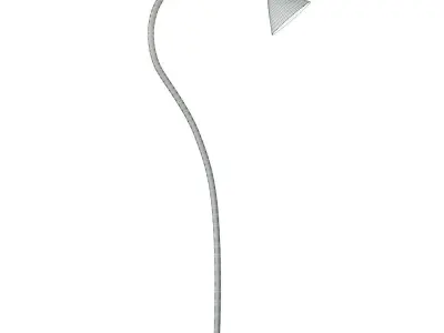 Lilia floor lamp with shade Low-poly 3D model
