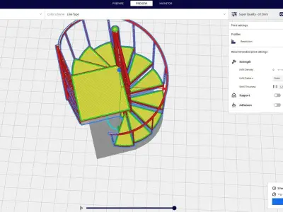 Spiral Stairs 3D print model