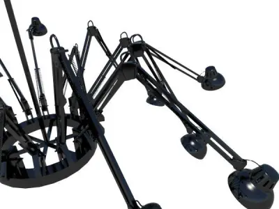 Desk Lamp Chandelier 3D model