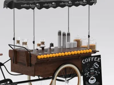 Coffee Bike mobile coffee 3D model