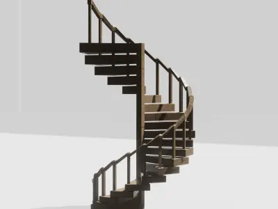 Spiral Staircase 3D model 3D model