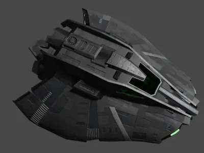 Star Trek Snakehead-Class Starship Low-poly 3D model