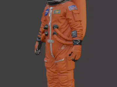 High Poly Astronaut Spacesuit Cinematic Detail 4K PBR Textures 3D model
