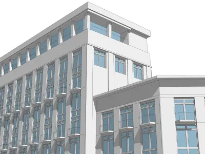 Hotel building 3D model