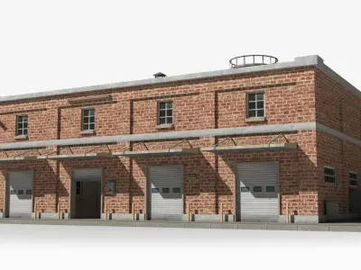 Factory xx8 Low-poly 3D model