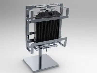 Efficient Tank Soldering Jig for Radiator Precision Low-poly 3D model