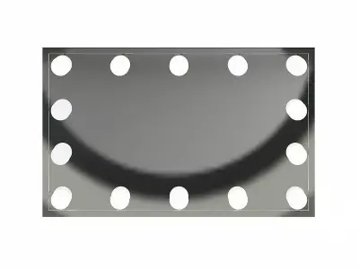 Salon Mirror with Lights 3D model