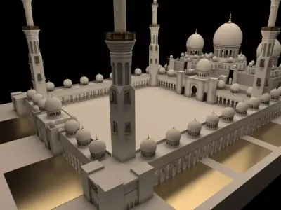 sheikh zayed mosque 3D model