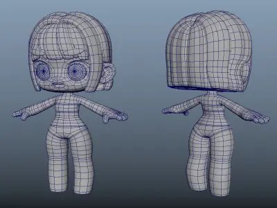Tia basemesh Low-poly 3D model