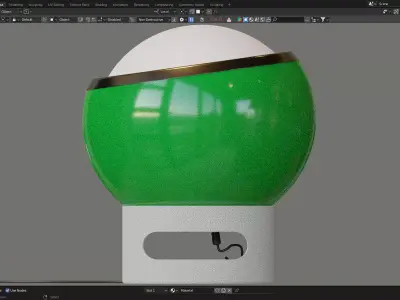 Floor Lamp 70s design Harvey Guzzini Low-poly 3D model