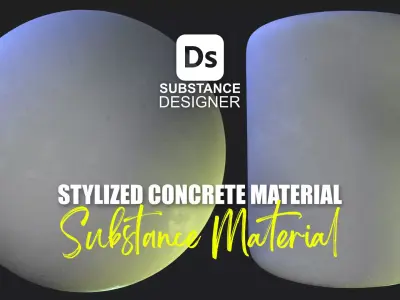 Stylized Concrete Material 02 - Substance 3D Designer Texture