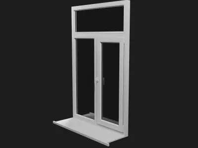 Plastic window 3D Low-poly 3D model
