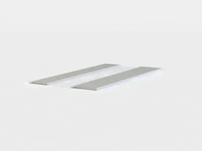 Road fragment Low-poly 3D model