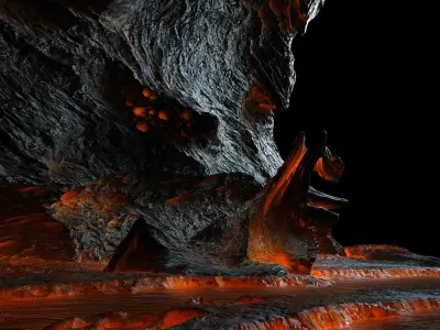 3D model High Detailed Fantastic Cave Scene - Model 3D model