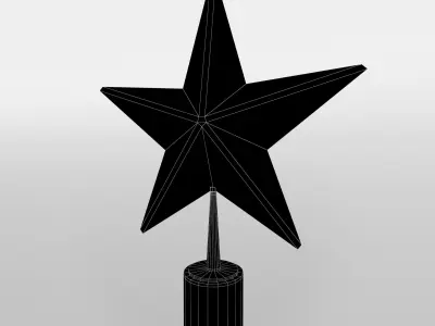 Christmas Star v1 002 Low-poly 3D model