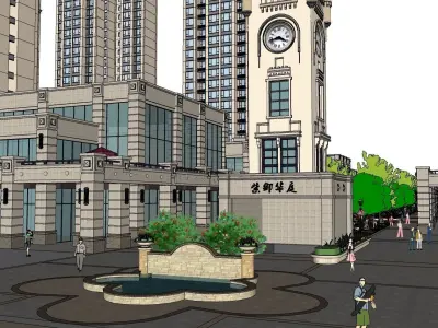 residential city master plan 3D model