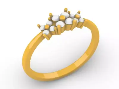 Scintillating Gold Ring 3D print model