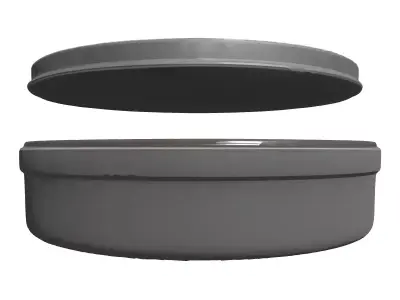 Modern Metal Storage Container with Grains Low-poly 3D model