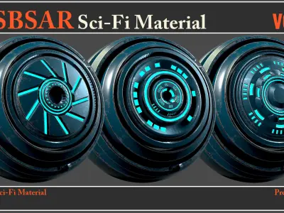 50 SBSAR Sci-Fi Material VOL01 - Video How To Use Texture
