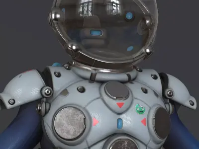 Spacesuit Stylized  Low-poly 3D model