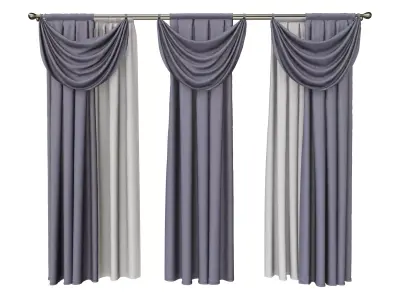 Window Curtains Panel 3D model
