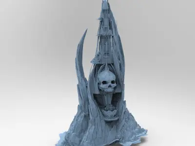 Scull Skeletor Sci fi architecture Structure 3D model